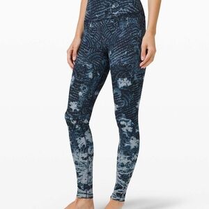 lululemon athletica Align  Blue Patterned Leggings Women's Size 6
